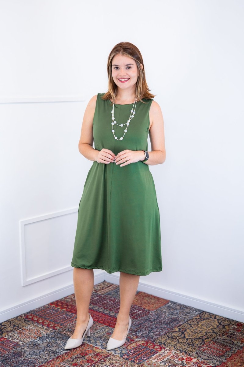 Vestido Sofia - Malha Confort Regata Midi - Naguirre Shop