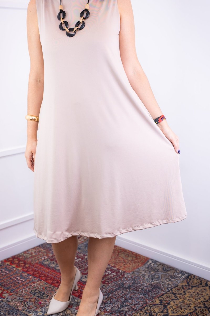 Vestido Sofia - Malha Confort Regata Midi - Naguirre Shop