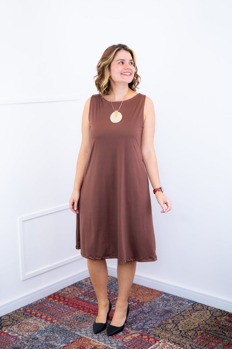 Vestido Sofia - Malha Confort Regata Midi - Naguirre Shop