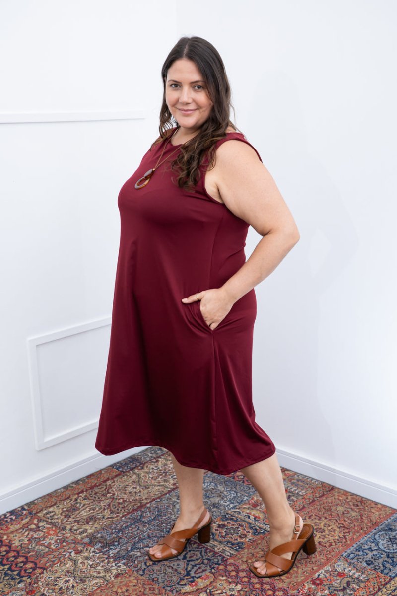 Vestido Sofia - Malha Confort Regata Midi - Naguirre Shop