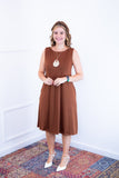 Vestido Sofia - Malha Confort Regata Midi - Naguirre Shop