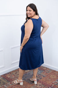 Vestido Sofia - Malha Confort Regata Midi - Naguirre Shop