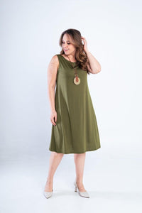 Vestido Sofia na cor Army Green, foto 3 de 4