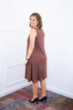 Vestido Sofia - Malha Confort Regata Midi - Naguirre Shop