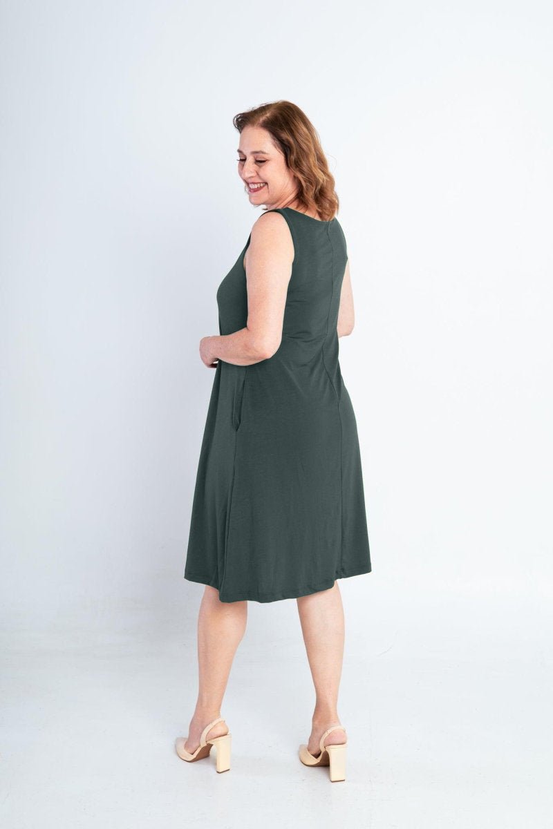 Vestido Sofia - Malha Confort Regata Midi - Naguirre Shop