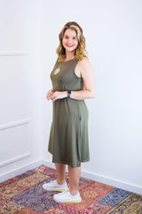 Vestido Sofia - Malha Confort Regata Midi - Naguirre Shop