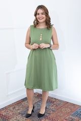 Vestido Sofia - Malha Confort Regata Midi - Naguirre Shop