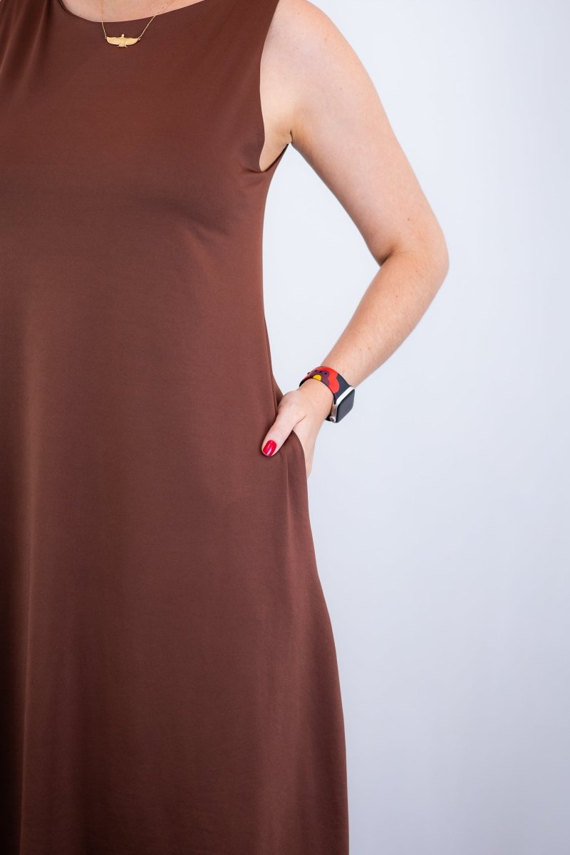 Vestido Sofia - Malha Confort Regata Midi - Naguirre Shop