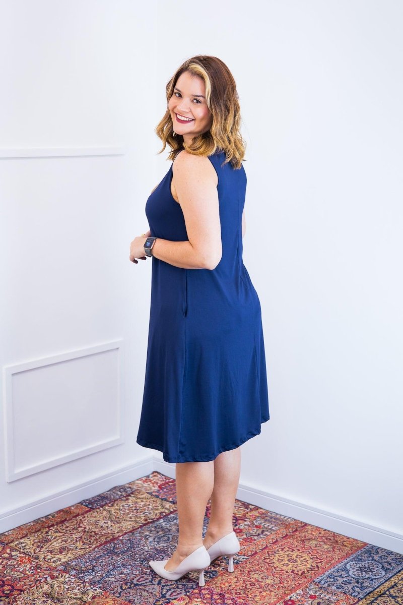 Vestido Sofia - Malha Confort Regata Midi - Naguirre Shop
