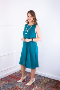 Vestido Sofia - Malha Confort Regata Midi - Naguirre Shop
