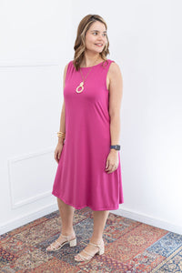 Vestido Sofia - Malha Confort Regata Midi - Naguirre Shop