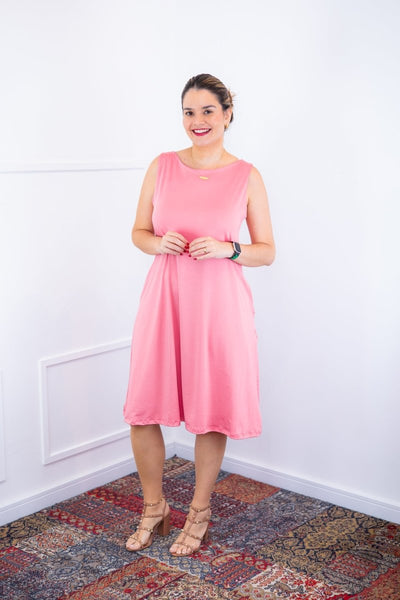 Vestido Sofia - Malha Confort Regata Midi - Naguirre Shop