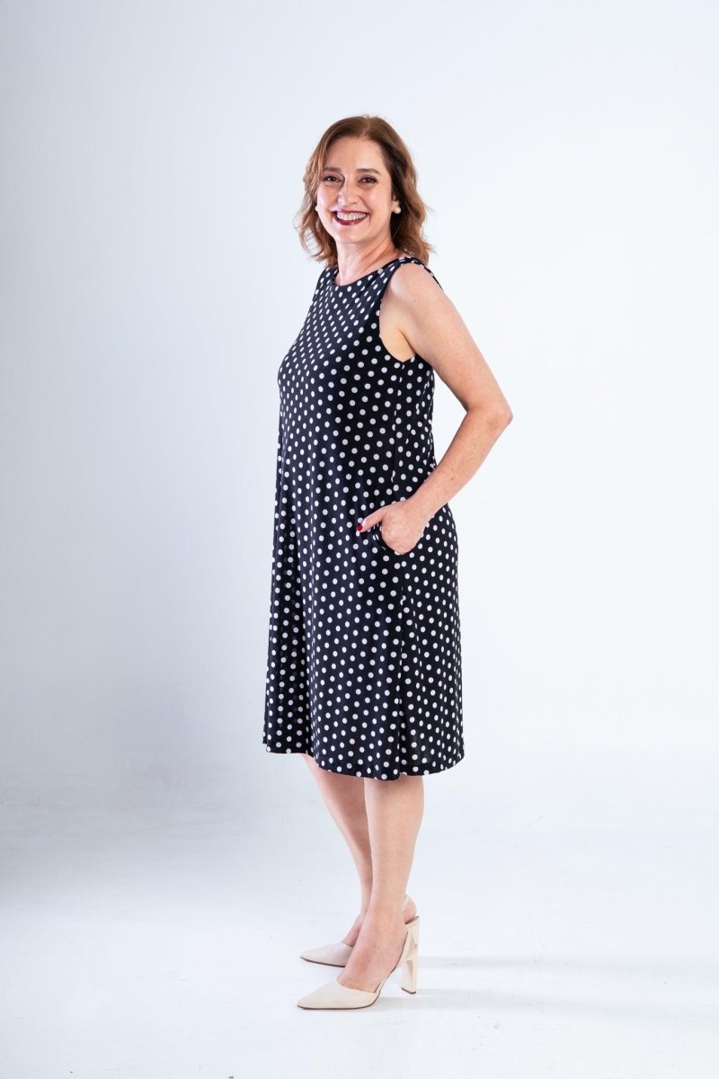Vestido Sofia - Malha Confort Regata Midi - Naguirre Shop