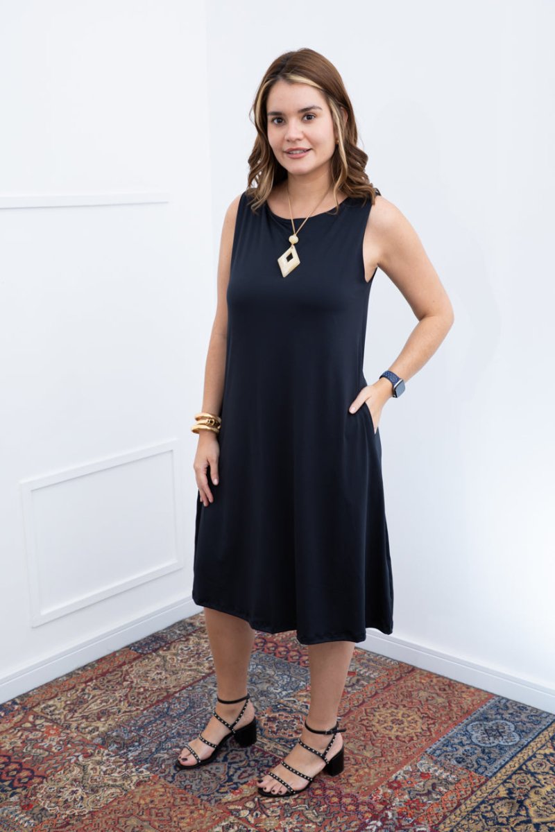 Vestido Sofia - Malha Confort Regata Midi - Naguirre Shop