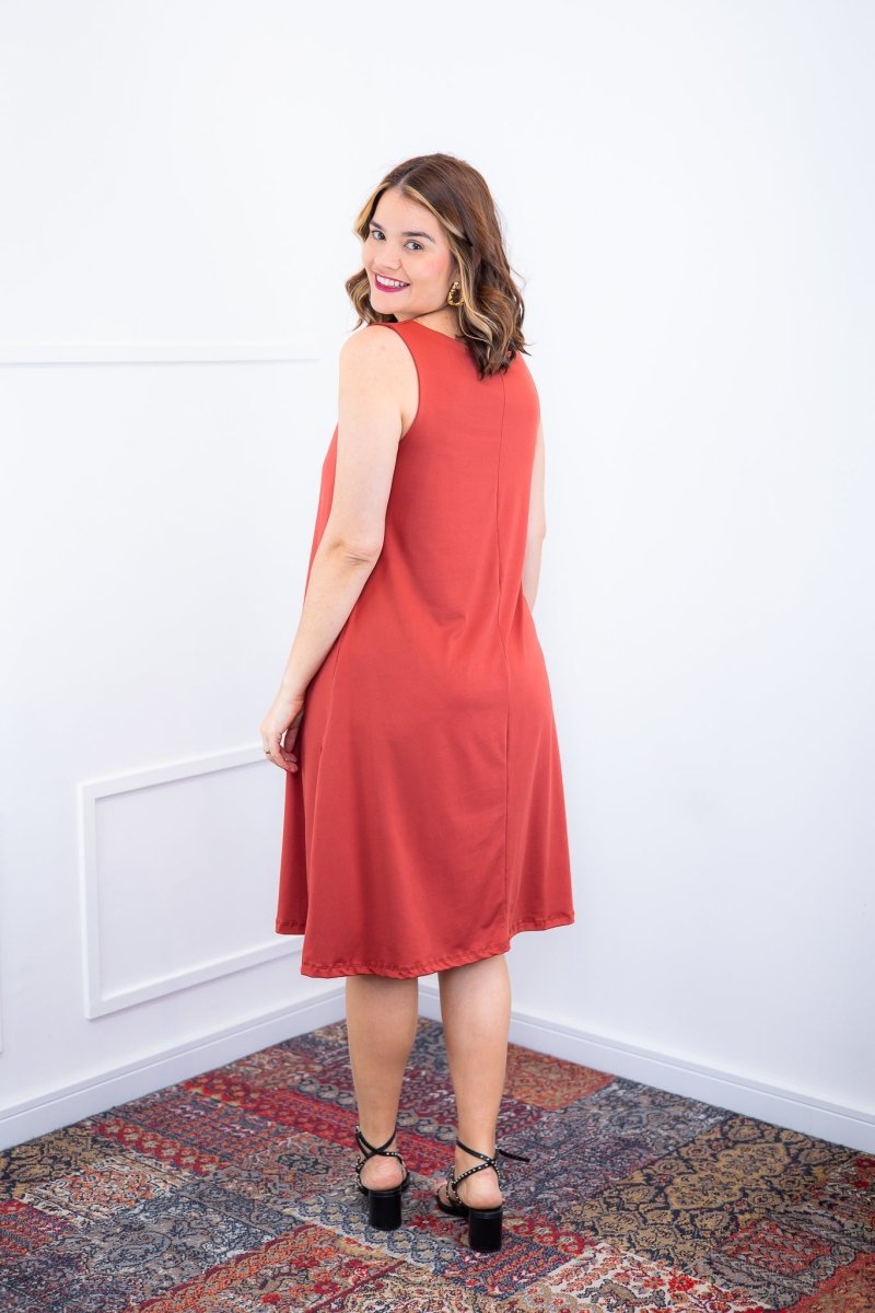 Vestido Sofia - Malha Confort Regata Midi - Naguirre Shop