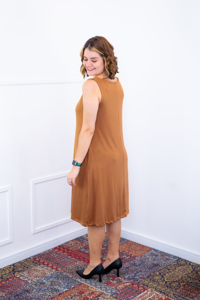 Vestido Sofia - Malha Confort Regata Midi - Naguirre Shop