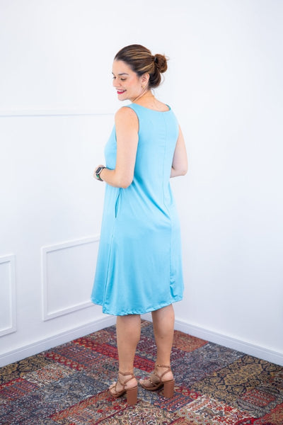Vestido Sofia - Malha Confort Regata Midi - Naguirre Shop