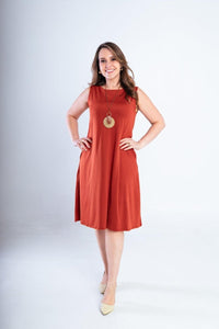 Vestido Sofia na cor Terracota, foto 3 de 3