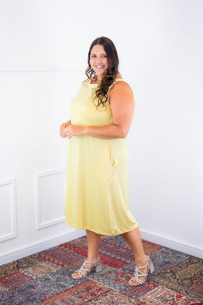 Vestido Sofia - Malha Confort Regata Midi - Naguirre Shop