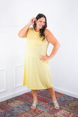 Vestido Sofia - Malha Confort Regata Midi - Naguirre Shop