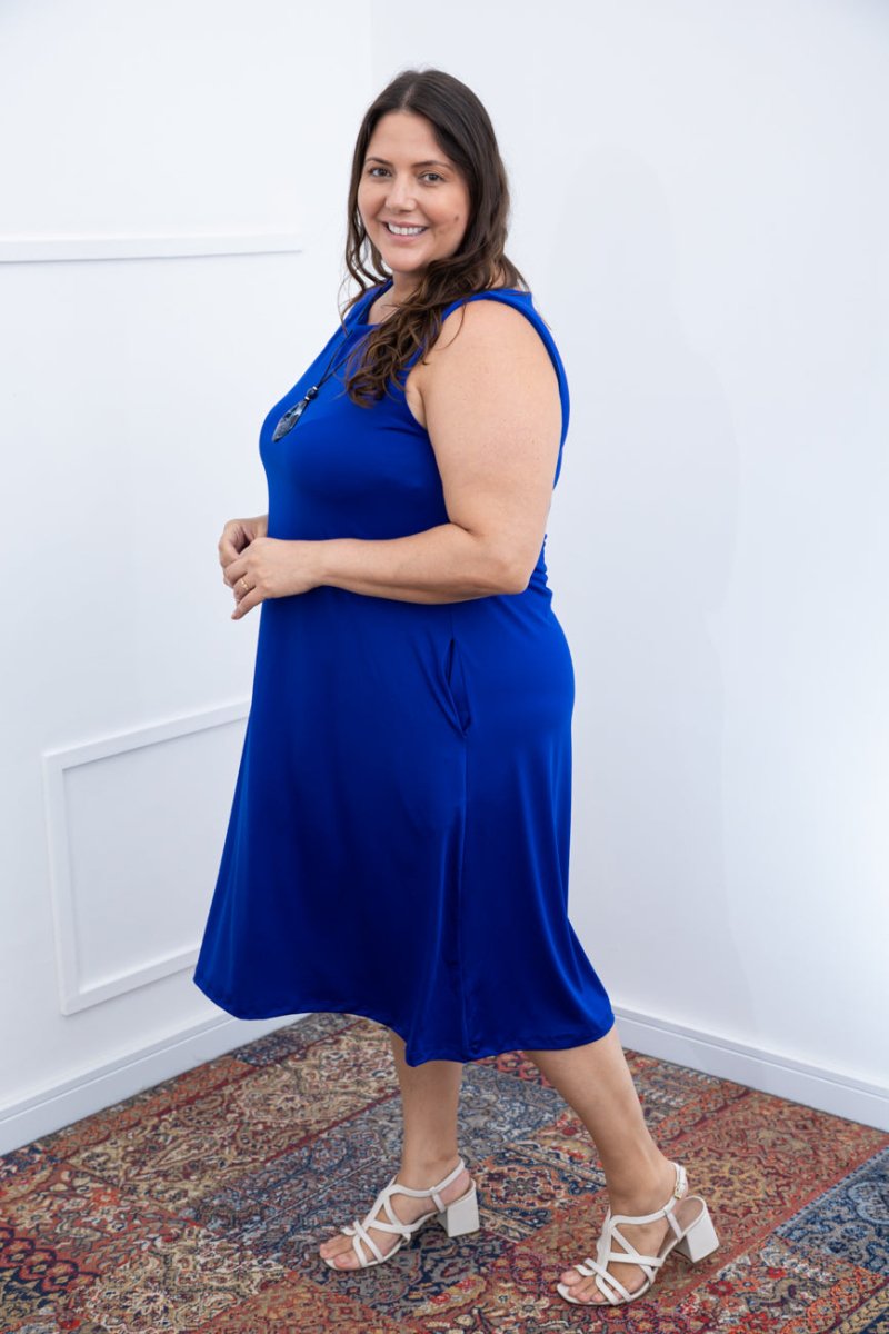 Vestido Sofia - Malha Confort Regata Midi - Naguirre Shop