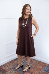 Vestido Sofia - Malha Confort Regata Midi - Naguirre Shop