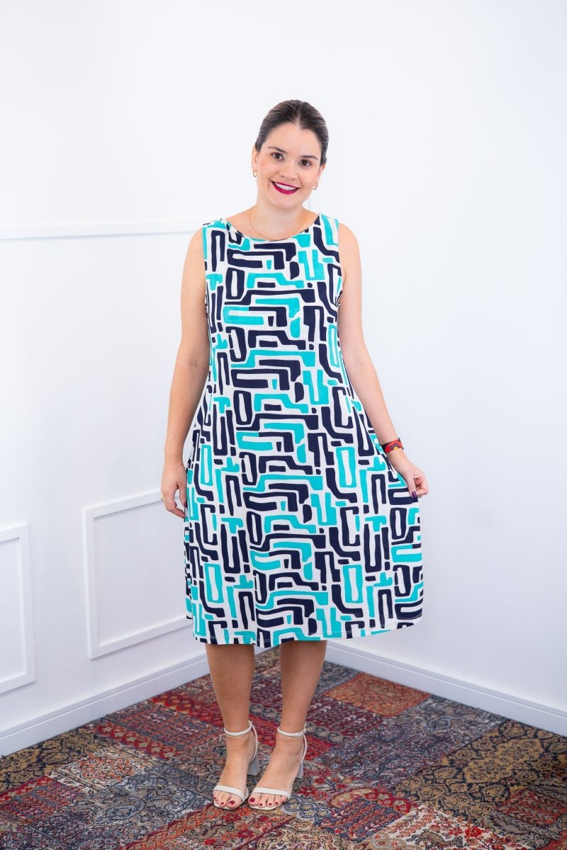 Vestido Sofia - Malha Confort Regata Midi - Naguirre Shop
