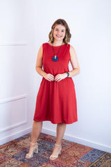 Vestido Sofia - Malha Confort Regata Midi - Naguirre Shop