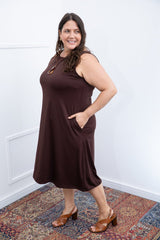 Vestido Sofia - Malha Confort Regata Midi - Naguirre Shop