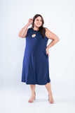 Vestido Sofia - Malha Confort Regata Midi - Naguirre Shop
