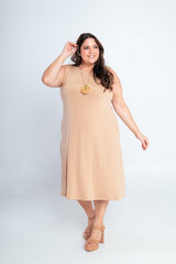 Vestido Sofia - Malha Confort Regata Midi - Naguirre Shop