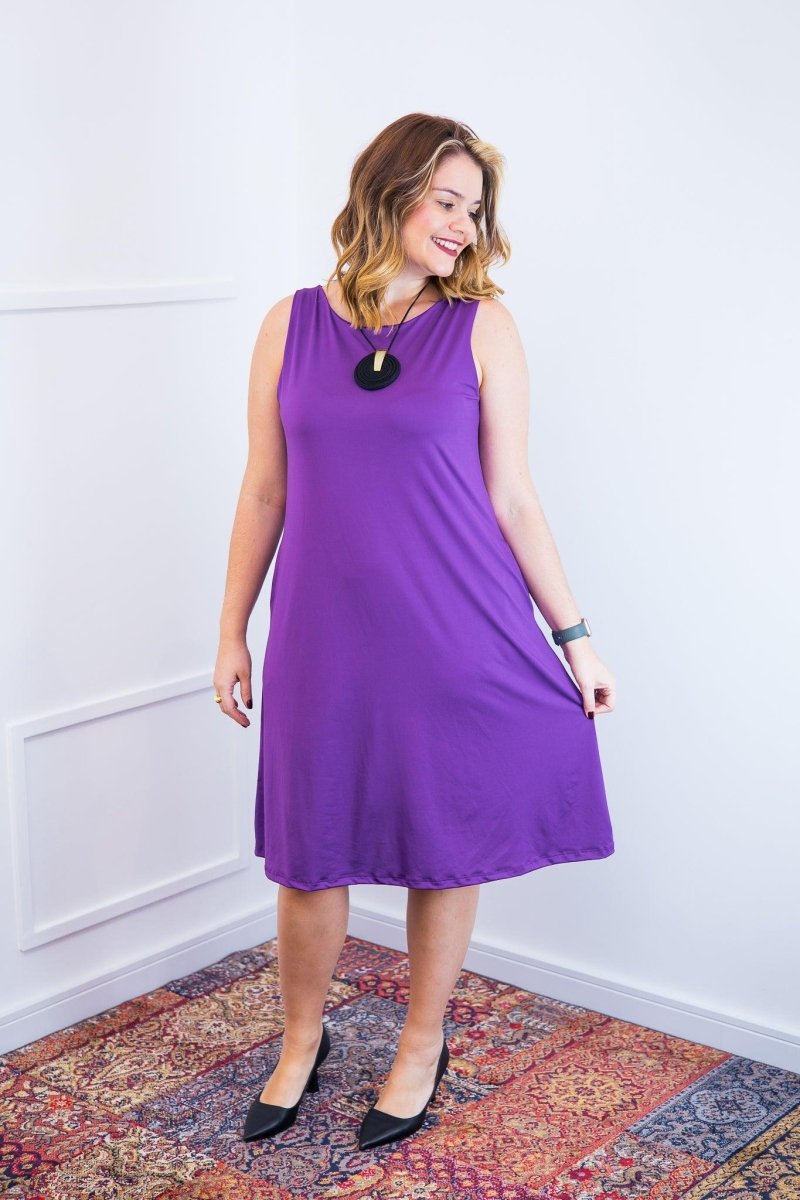 Vestido Sofia - Malha Confort Regata Midi - Naguirre Shop
