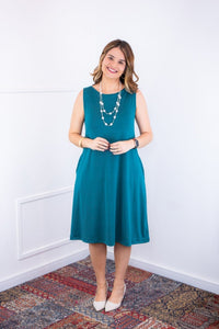 Vestido Sofia na cor Verde Oceano, foto 1 de 4