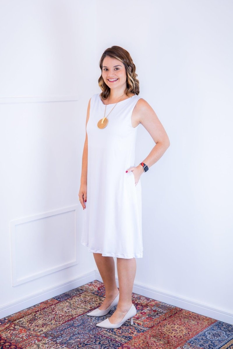 Vestido Sofia - Malha Confort Regata Midi - Naguirre Shop