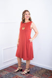 Vestido Sofia - Malha Confort Regata Midi - Naguirre Shop