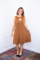 Vestido Sofia - Malha Confort Regata Midi - Naguirre Shop