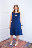 Vestido Sofia - Malha Confort Regata Midi - Naguirre Shop