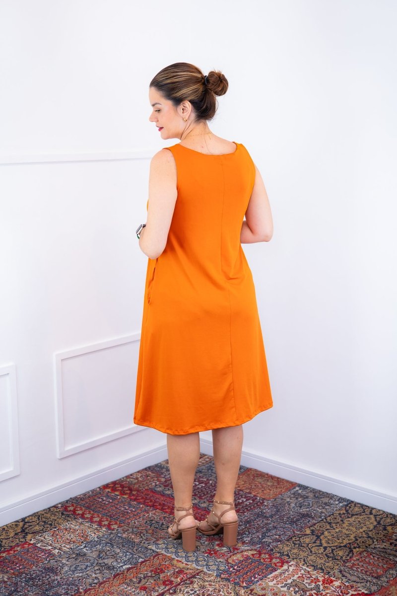 Vestido Sofia - Malha Confort Regata Midi - Naguirre Shop