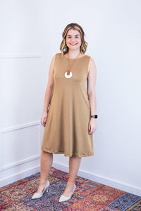 Vestido Sofia - Malha Confort Regata Midi - Naguirre Shop