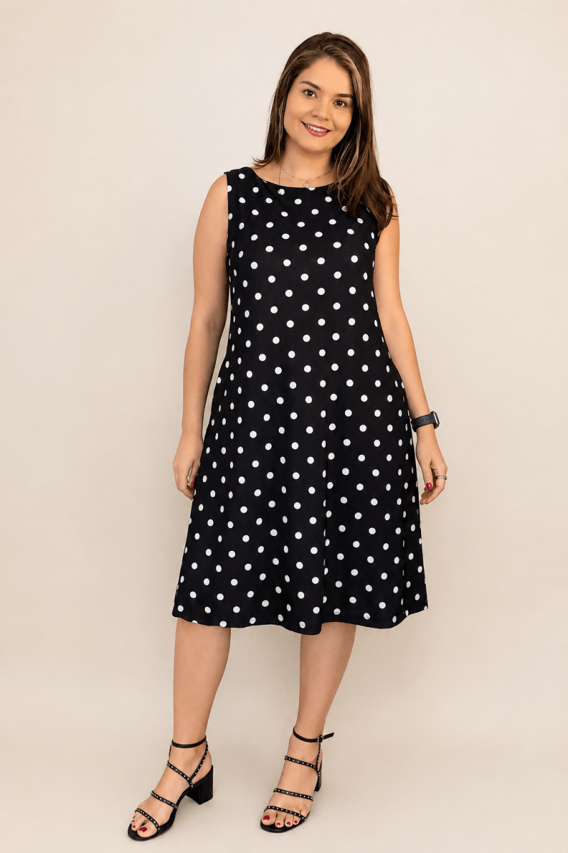 Vestido Sofia - Malha Confort Regata Midi - Naguirre Shop