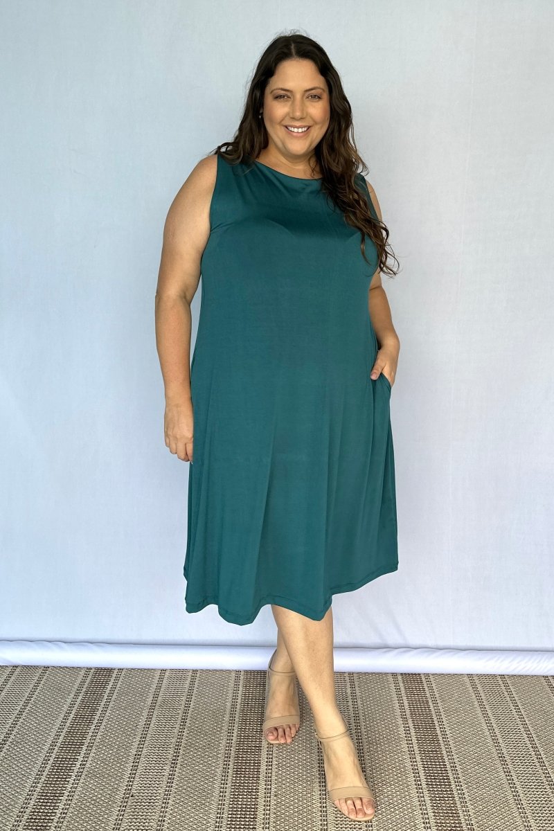 Vestido Sofia - Malha Confort Regata Midi - Naguirre Shop