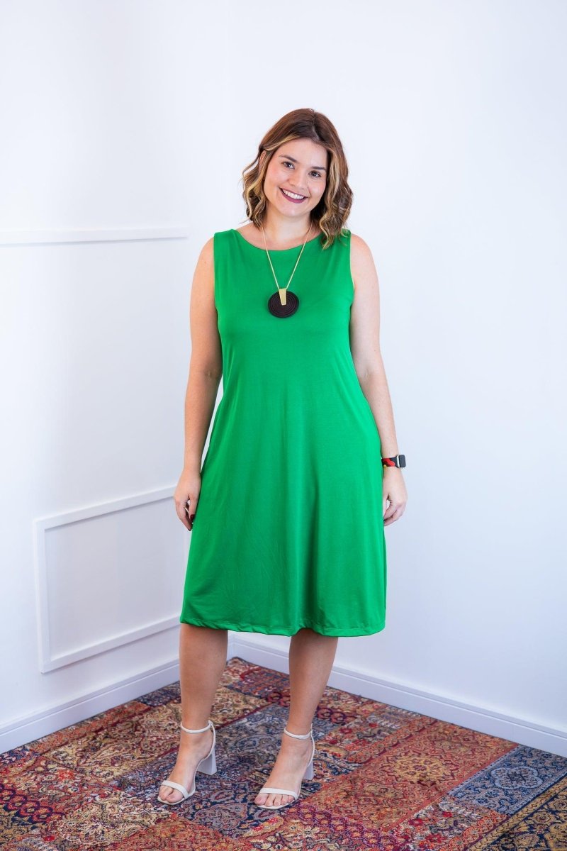 Vestido Sofia - Malha Confort Regata Midi - Naguirre Shop