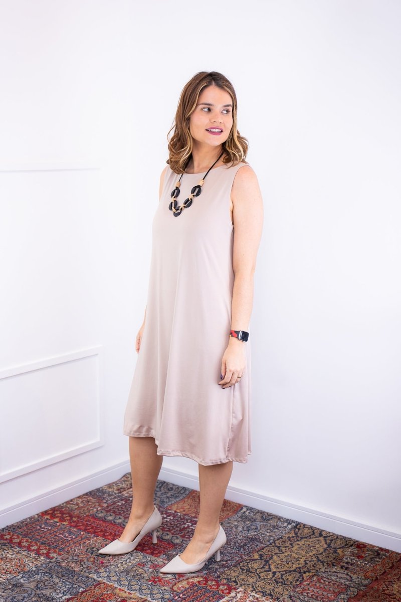 Vestido Sofia - Malha Confort Regata Midi - Naguirre Shop