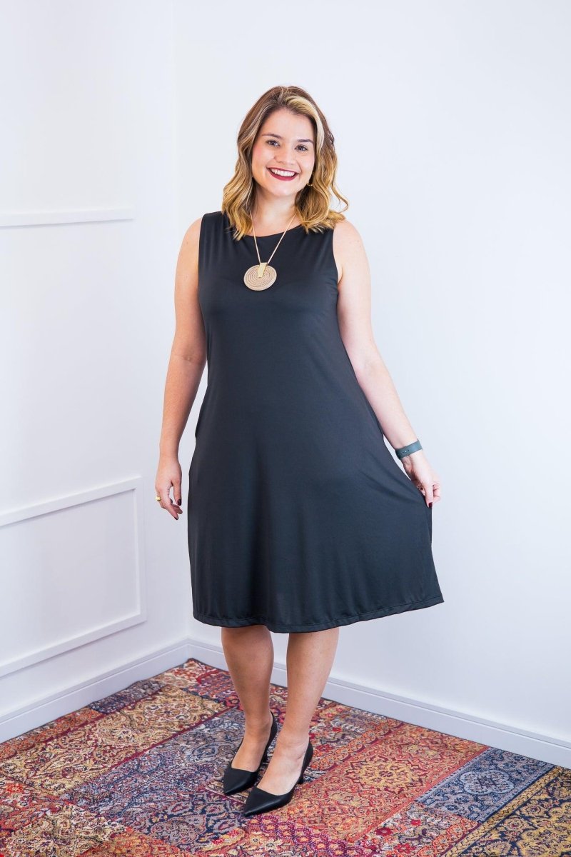 Vestido Sofia - Malha Confort Regata Midi - Naguirre Shop