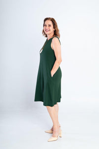 Vestido Sofia - Malha Confort Regata Midi - Naguirre Shop