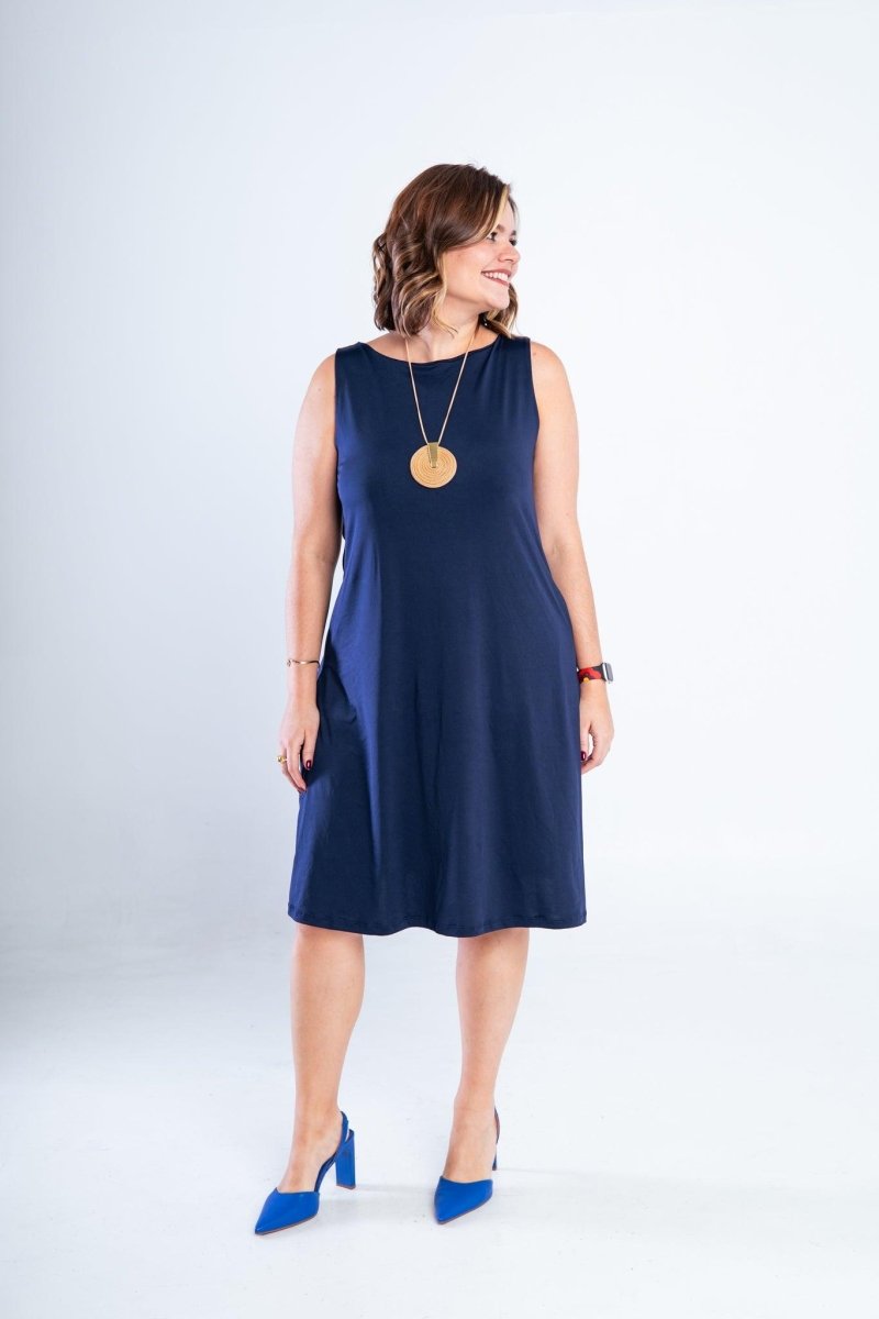 Vestido Sofia - Malha Confort Regata Midi - Naguirre Shop