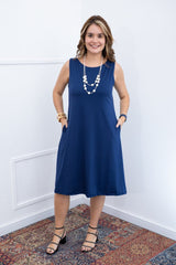 Vestido Sofia - Malha Confort Regata Midi - Naguirre Shop