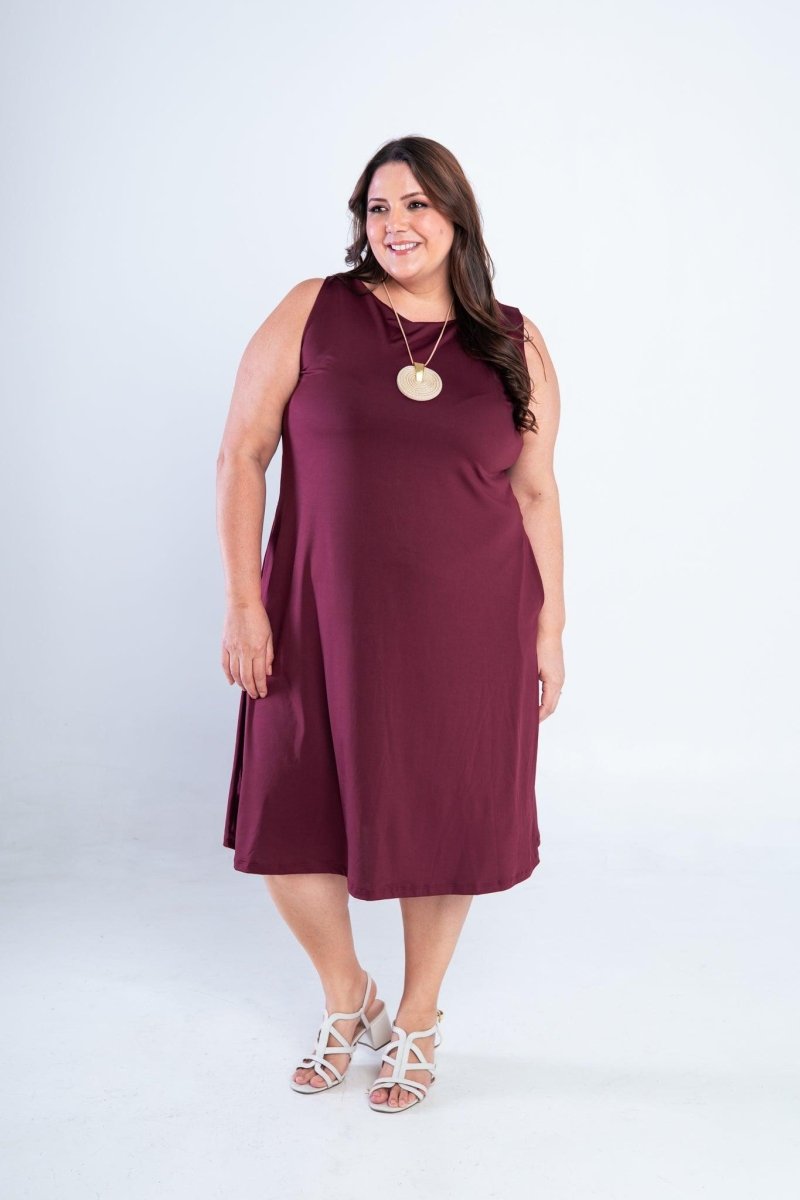 Vestido Sofia - Malha Confort Regata Midi - Naguirre Shop