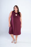 Vestido Sofia - Malha Confort Regata Midi - Naguirre Shop