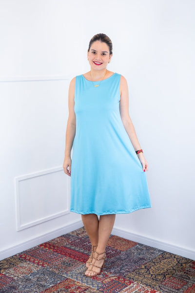 Vestido Sofia - Malha Confort Regata Midi - Naguirre Shop